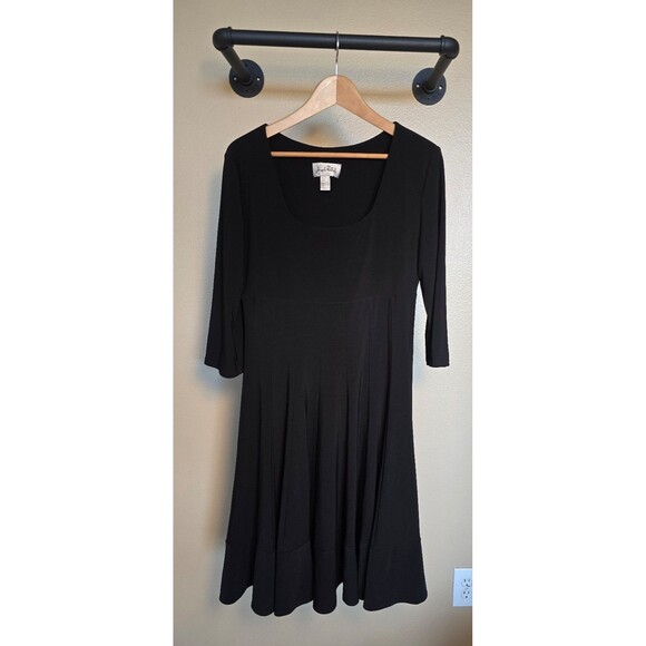Joseph Ribkoff classic black dress. 3/4 length sleeves. Women's size 14 - Picture 1 of 8